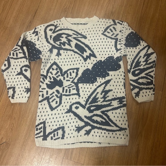 Handknit sweater  Arizona state bird and flower - Picture 1 of 7